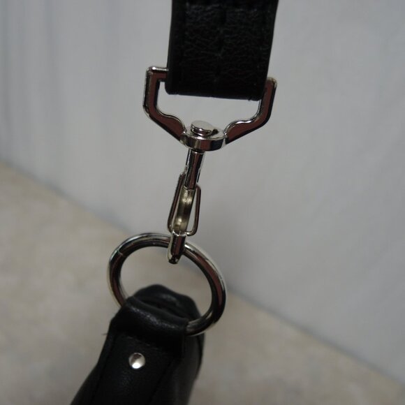 Rosetti Shoulder Bag Black Purse with Silver Tone Hardware Multiple Pockets - Picture 6 of 16